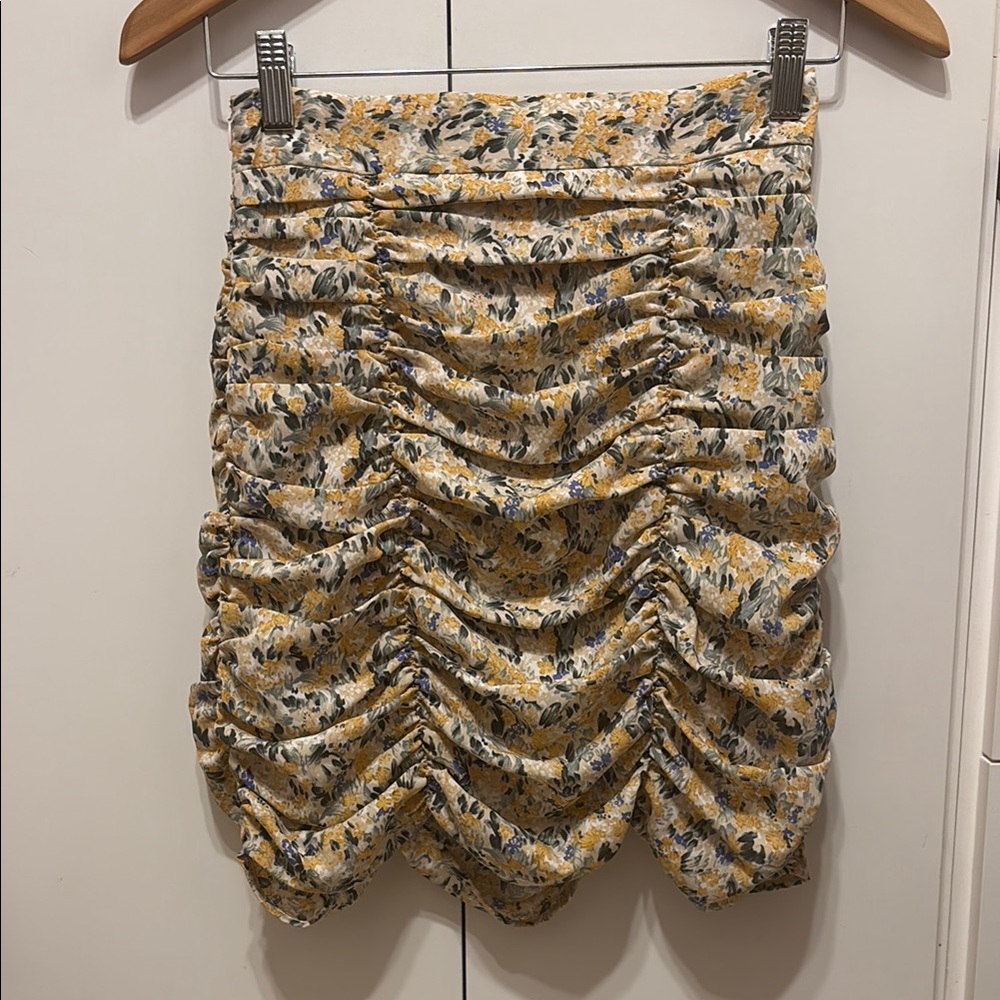 Floral Ruched Summer Skirt - S - Fairy, Granola, Feminine